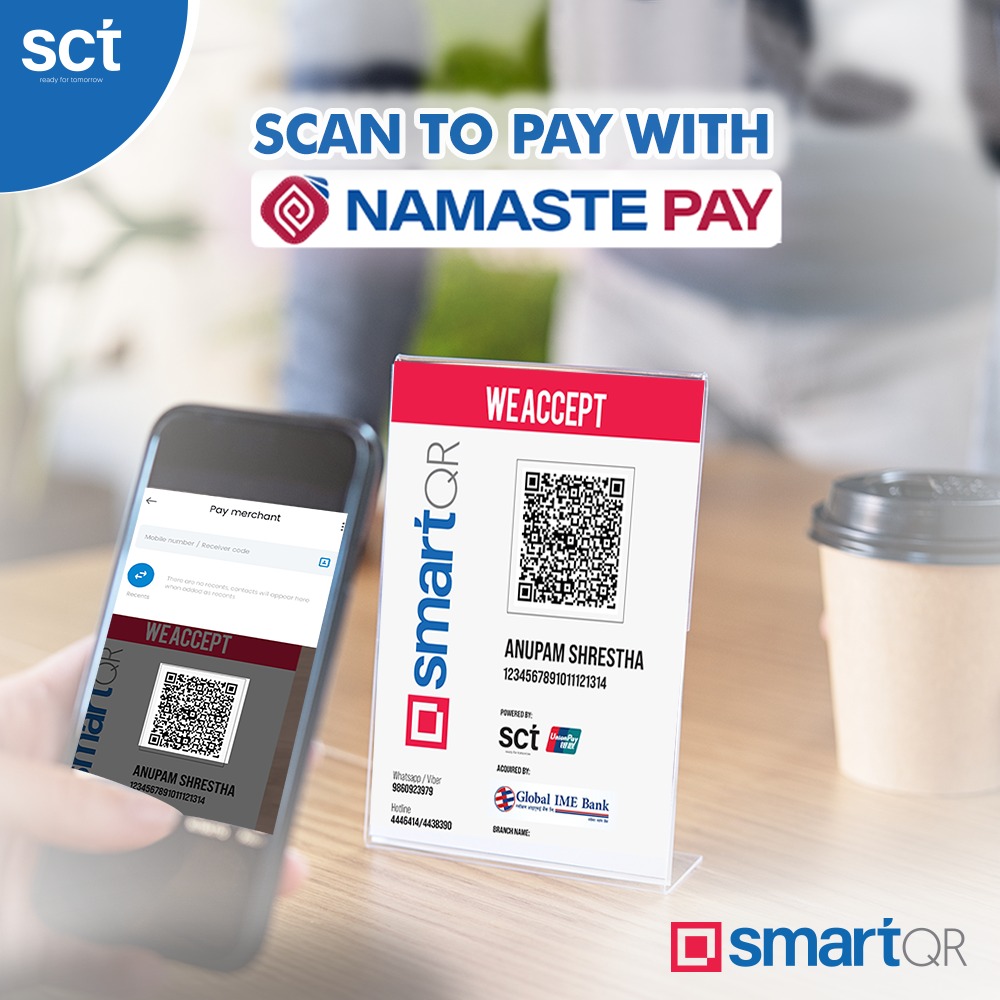 सुरू भयो नमस्ते पे वालेटको स्मार्ट क्यूआर मर्चेन्ट पेमेन्ट सेवा